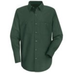 Spruce Green 100% Cotton Wrinkle Resistant Cotton Work Shirt