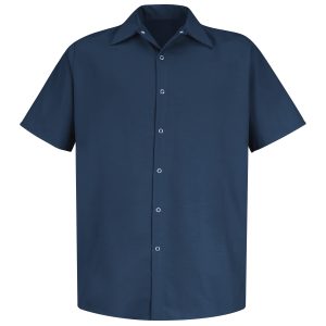 Red Kap Navy Short Sleeve Specialized Pocketless Work Shirt