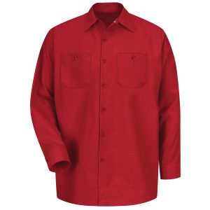 Red Kap Red Long Sleeve Industrial Work Shirt