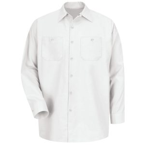 Red Kap White Industrial Long Sleeve Work Shirt